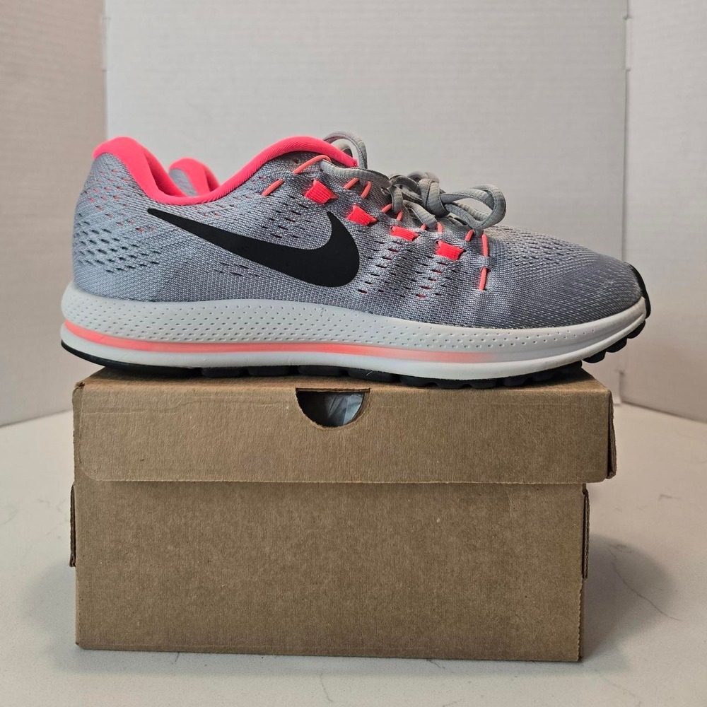 NIKE Air Zoom VOMERO 12 Running Shoes Gray Hot Pink Women's- 10.5 US